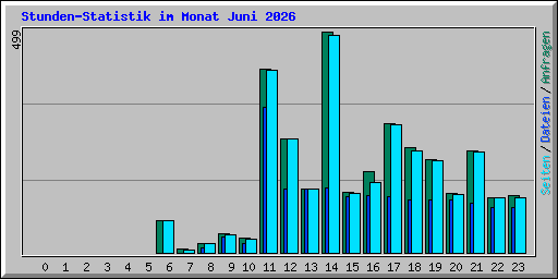 Stunden-Statistik im Monat Juni 2026