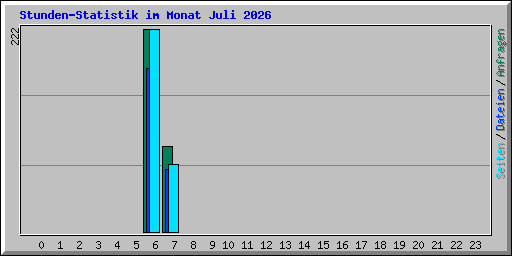 Stunden-Statistik im Monat Juli 2026